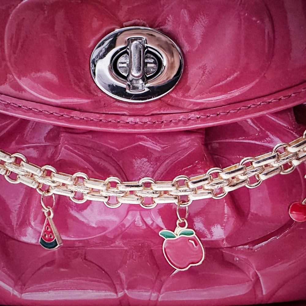 Coach Pink soho Shoulder Bag with Multicolor Scarf - Picture 12 of 17